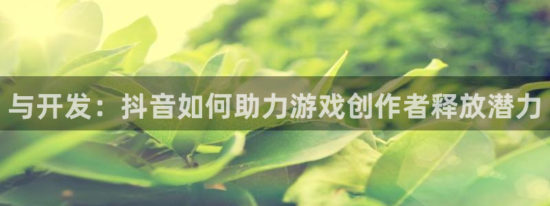 lvnces新宝GG衣服价格：与开发：抖音如何助力游戏创作者释放潜力