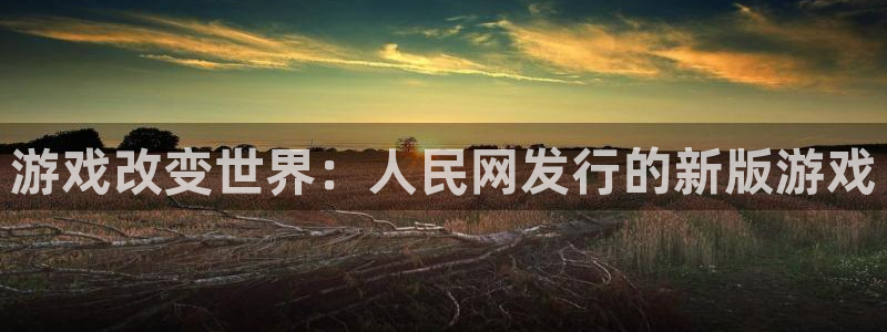 新宝GG官网注册平台官网下载：游戏改变世界：人民网发行的新版游戏